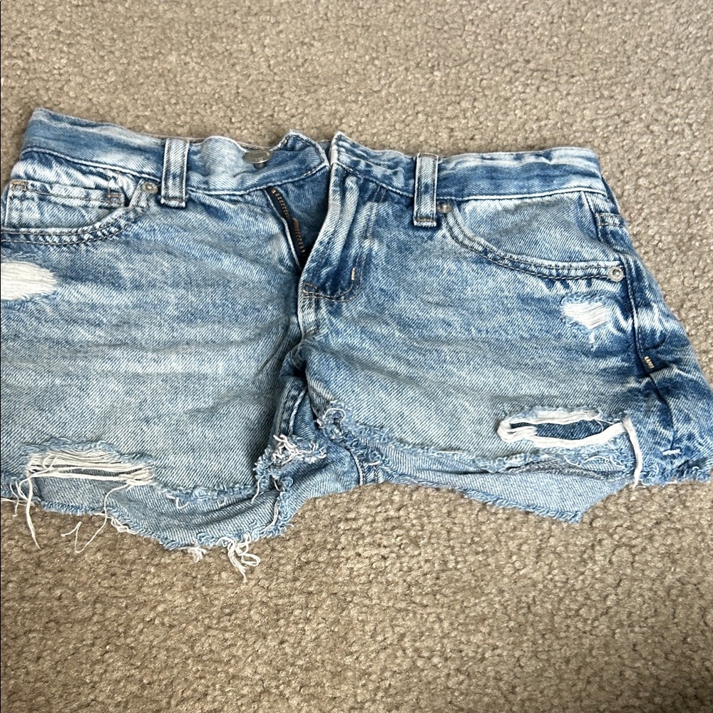 Target Light Blue Distressed Denim Shorts